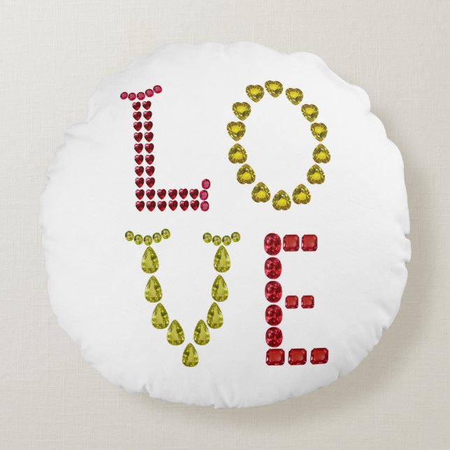 Liebe Rundes Kissen (Vorderseite)