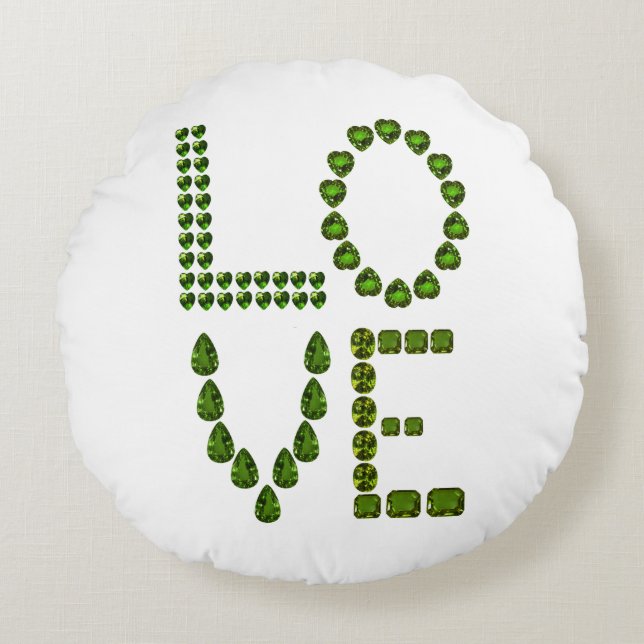 Liebe Rundes Kissen (Vorderseite)