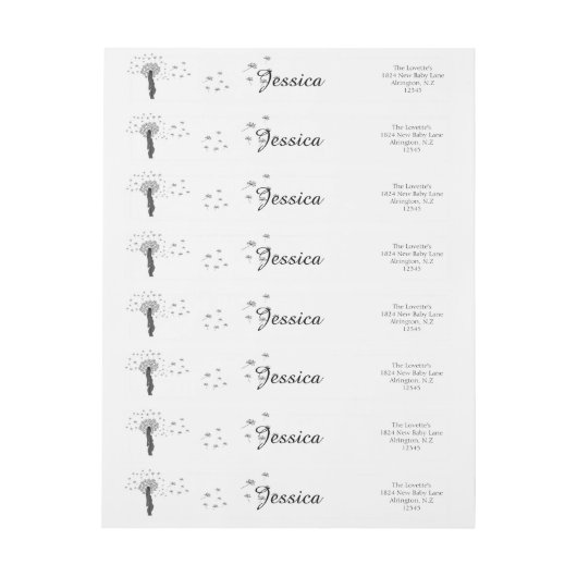 Liebe Rundum-Adressaufkleber (Bogen)