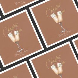 Liebe Rust Terracotta Brautparty Paper Serviette