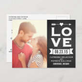 LIEBE Rustikale Halbpension | Save the Date Postka Ankündigungspostkarte (Vorne/Hinten)