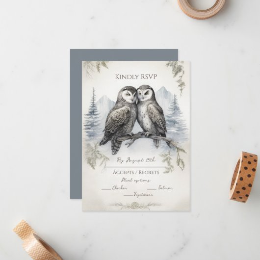 Liebe Rustikale UAWG Mitteilungskarte (Vorderseite/Rückseite Beispiel)