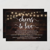 Liebe, rustikales Brautparty Party Einladung (Vorne/Hinten)