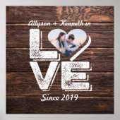 Liebe Rustikales Foto Poster (Vorne)