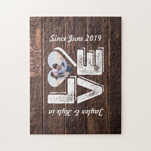 Liebe Rustikales Foto Puzzle (Vertikal)