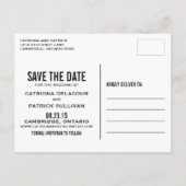 LIEBE Rustikales Shabby Chic | Save the Date Postk Ankündigungspostkarte (Rückseite)