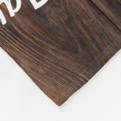 Liebe-rustikales WaldFoto-Herz-Rahmen-Monogramm Fleecedecke (Ecke)