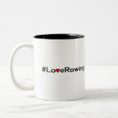 Liebe Ruwing Hashtag Slogan und Boot Zweifarbige Tasse (Links)