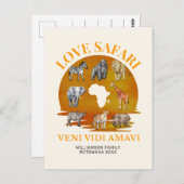 Liebe SAFARI Souvenir Postkarte (Vorne/Hinten)