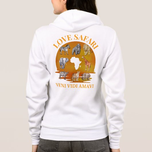 LIEBE SAFARI Veni Vidi Amavi Family Group Wiederse Hoodie (Rückseite)