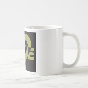 Liebe Sage Green auf Schwarz Kaffeetasse