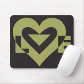 Liebe Sage Green auf Schwarz Mousepad (Mit Mouse)
