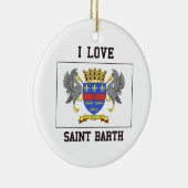 Liebe Saint Barth Keramik Ornament (Rechts)