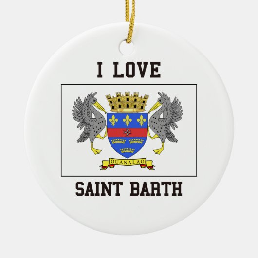 Liebe Saint Barth Keramik Ornament (Vorne)