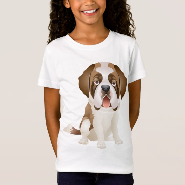 Liebe Saint Bernard Welpe Dog Tee Shirt (Vorderseite)