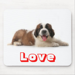Liebe Saint Bernard Welpe Hundemauspad Mousepad