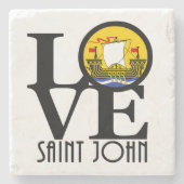 LIEBE Saint John New Brunswick Steinuntersetzer (Vorderseite)