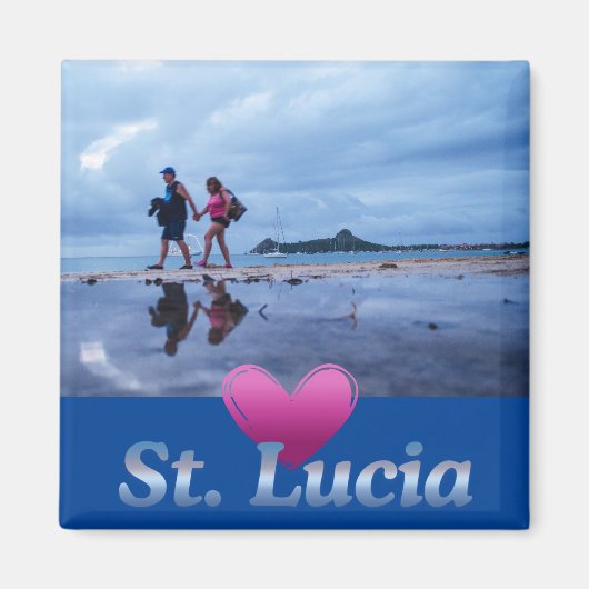 Liebe Saint Lucia Magnet (Vorne)