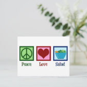 Liebe Salads Postkarte (Stehend Vorderseite)