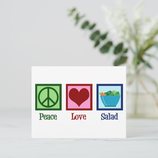Liebe Salads Postkarte (Stehend Vorderseite)