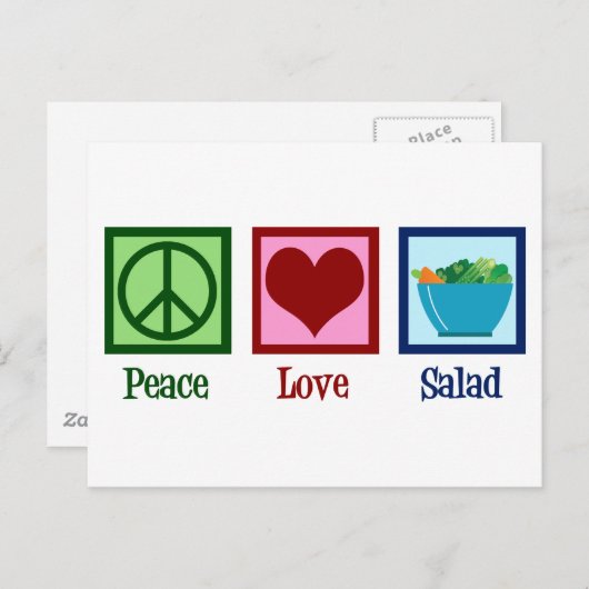 Liebe Salads Postkarte (Vorne/Hinten)