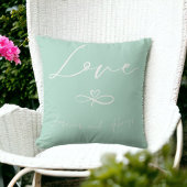 Liebe Salbeigrün Kissen Unendlichkeit für immer