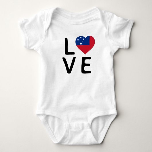 Liebe - Samoa-Flagge Baby Strampler (Vorderseite)