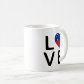 Liebe - Samoa-Flagge Kaffeetasse (VorderseiteRechts)
