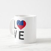 Liebe - Samoa-Flagge Kaffeetasse (Vorderseite Links)