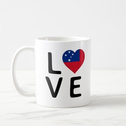 Liebe - Samoa-Flagge Kaffeetasse (Links)