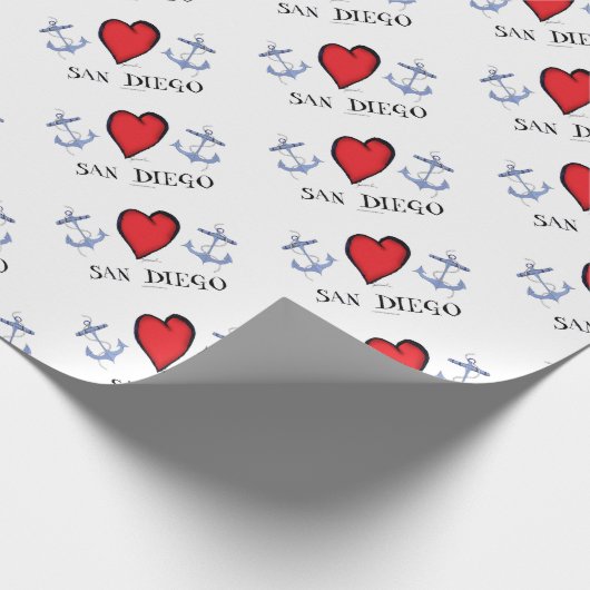 Liebe San Diego Geschenkpapier (Ecke)