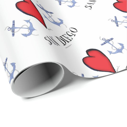 Liebe San Diego Geschenkpapier (Rolleneckpunkt)