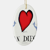 Liebe San Diego Keramik Ornament (Rechts)