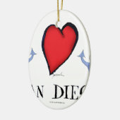 Liebe San Diego Keramik Ornament (Links)