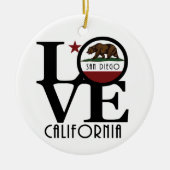 LIEBE San Diego Keramik Ornament (Vorne)