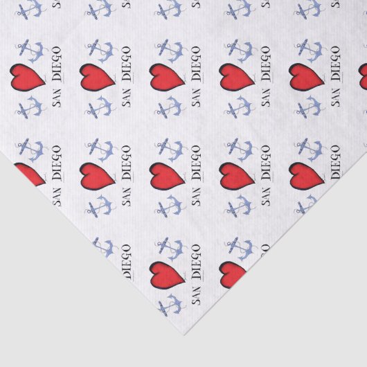 Liebe San Diego Seidenpapier (Ausschnitt)