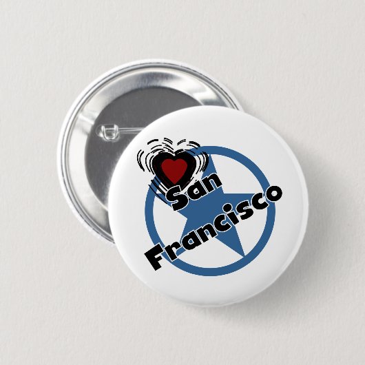 Liebe San Francisco Button (Vorne & Hinten)