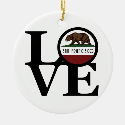 LIEBE San Francisco Keramik Ornament (Vorne)