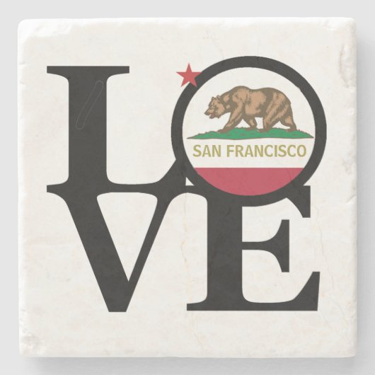 LIEBE San Francisco Stone Untersetzer (Vorderseite)