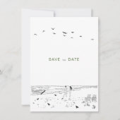 Liebe Sandy Beach Minimal Wedding Save The Date (Vorderseite)