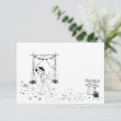 Liebe Sandy Beach Minimallinie Art Petite Begleitkarte (Stehend Vorderseite)