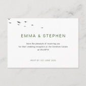 Liebe Sandy Beach Minimallinie Art Petite Begleitkarte (Rückseite)