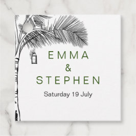 Liebe Sandy Beach Minimallinie Art Wedding Geschenkanhänger