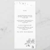 Liebe Sandy Beach Minimallinie Art Wedding Menükarte (Vorderseite)