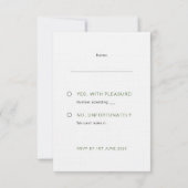 Liebe Sandy Beach Minimallinie Art Wedding RSVP Karte (Rückseite)