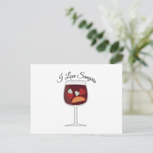Liebe Sangria Postkarte (Stehend Vorderseite)