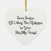 Liebe Sankt alle, die ich für Weihnachten will, Keramikornament (Vorne)