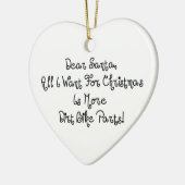 Liebe Sankt alle, die ich für Weihnachten will, Keramikornament (Links)