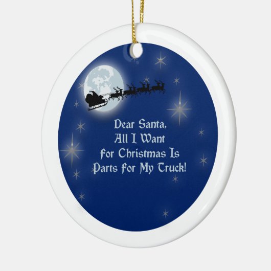 Liebe Sankt alle, die ich für Weihnachts-LKW-Szene Keramikornament (Links)