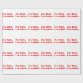 Liebe Sankt, kann ich erklären… Geschenkpapier (Flach)